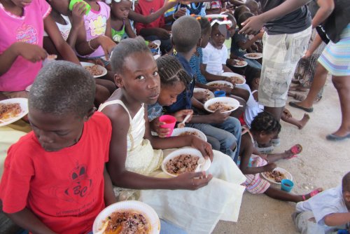 The Children are thankful for the Food